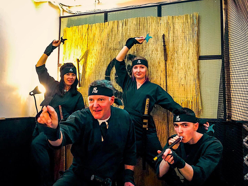 Illustration for article titled At Tokyo's Ninja Bar, Drink Beer And Throw Shuriken